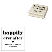レトロはっきりしたタイポグラフィの後ずっと幸せ結婚に ラバースタンプ (押印)