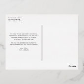 レトロはっきりしたタイポグラフィグリーンシーズンズグリーティング 箔シーズンポストカード (裏面)