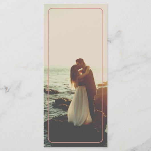 レトロはっきりしたタイポグラフィブライト結婚フォト メニュー (裏面)