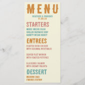 レトロはっきりしたタイポグラフィブライト結婚フォト メニュー (正面)