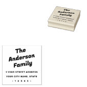 レトロはっきりしたタイポグラフィ差出人住所 ラバースタンプ (押印)