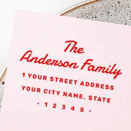 レトロはっきりしたタイポグラフィ差出人住所 ラバースタンプ