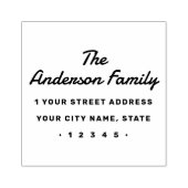 レトロはっきりしたタイポグラフィ差出人住所 ラバースタンプ (インプリント)