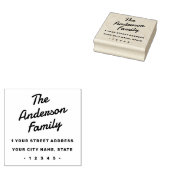 レトロはっきりしたタイポグラフィ差出人住所 ラバースタンプ (押印)