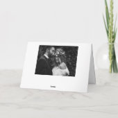 レトロはっきりしたタイポグラフィ金ゴールド結婚写真 サンキューカード (裏面)