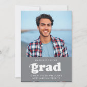 レトロはっきりしたハットを外してグラードフォトグラード招待状 招待状 (正面)