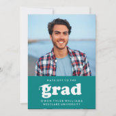 レトロはっきりしたハットを外してグラードフォトグラード招待状 招待状 (正面)