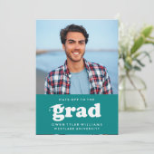 レトロはっきりしたハットを外してグラードフォトグラード招待状 招待状 (スタンド正面)