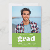 レトロはっきりしたハットを外してグラードフォトグラード招待状 招待状 (正面)