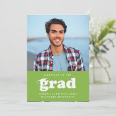 レトロはっきりしたハットを外してグラードフォトグラード招待状 招待状 (スタンド正面)