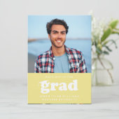 レトロはっきりしたハットを外してグラードフォトグラード招待状 招待状 (スタンド正面)