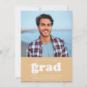 レトロはっきりしたハットを外してグラードフォトグラード招待状 招待状 (正面)