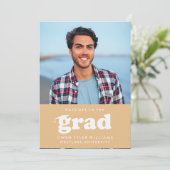 レトロはっきりしたハットを外してグラードフォトグラード招待状 招待状 (スタンド正面)