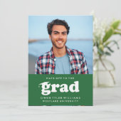 レトロはっきりしたハットを外してグラードフォトグラード招待状 招待状 (スタンド正面)