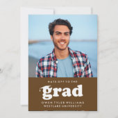 レトロはっきりしたハットを外してグラードフォトグラード招待状 招待状 (正面)