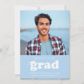 レトロはっきりしたハットを外してグラードフォトグラード招待状 招待状 (正面)