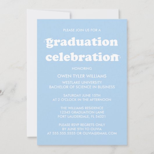 レトロはっきりしたハットを外してグラードフォトグラード招待状 招待状 (裏面)