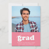 レトロはっきりしたハットを外してグラードフォトグラード招待状 招待状 (正面)