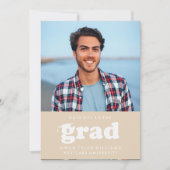 レトロはっきりしたハットを外してグラードフォトグラード招待状 招待状 (正面)