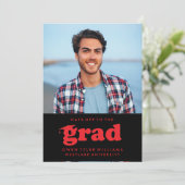 レトロはっきりしたハットを外してグラードフォトグラード招待状 招待状 (スタンド正面)