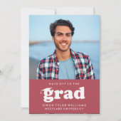 レトロはっきりしたハットを外してグラードフォトグラード招待状 招待状 (正面)