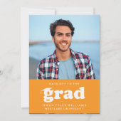 レトロはっきりしたハットを外してグラードフォトグラード招待状 招待状 (正面)