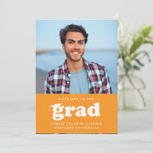 レトロはっきりしたハットを外してグラードフォトグラード招待状 招待状 (スタンド正面)