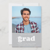 レトロはっきりしたハットを外してグラードフォトグラード招待状 招待状 (正面)