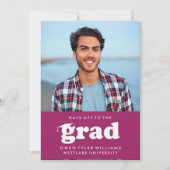 レトロはっきりしたハットを外してグラードフォトグラード招待状 招待状 (正面)