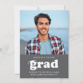 レトロはっきりしたハットを外してグラードフォトグラード招待状 招待状 (正面)