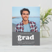 レトロはっきりしたハットを外してグラードフォトグラード招待状 招待状 (スタンド正面)