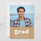 レトロはっきりしたハットを外してグラードフォトグラード招待状 招待状 (正面)