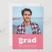 レトロはっきりしたハットを外してグラードフォトグラード招待状 招待状 (正面)