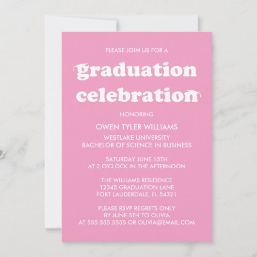 レトロはっきりしたハットを外してグラードフォトグラード招待状 招待状 (裏面)