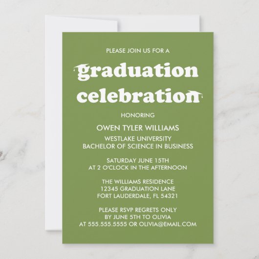 レトロはっきりしたハットを外してグラードフォトグラード招待状 招待状 (裏面)