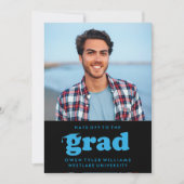 レトロはっきりしたハットを外してグラードフォトグラード招待状 招待状 (正面)