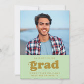 レトロはっきりしたハットを外してグラードフォトグラード招待状 招待状 (正面)