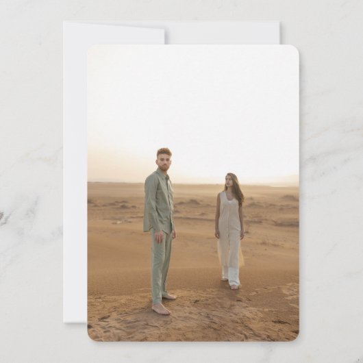 レトロはっきりしたビベスサグアーロランドスケープ結婚デザート セーブザデート (裏面)