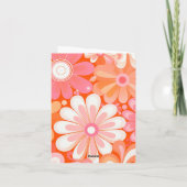 レトロはっきりしたピンクアーチ折り曲げサンキューカード サンキューカード (裏面)