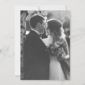 レトロはっきりしたフローラ結婚写真 招待状 (裏面)