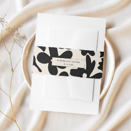 レトロはっきりしたフローラ結婚式招待状ベリーバンド 招待状ベリーバンド