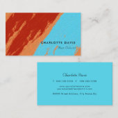 レトロはっきりしたブラシストローク名刺 名刺 (正面/裏面)