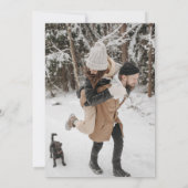 レトロはっきりしたブラックフォトカップルシャワー 招待状 (裏面)