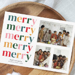 レトロはっきりしたメリーモダンスミニマル3 Photo シーズンカード<br><div class="desc">スカンジナビアモダンのメリークリスマスホリデーカードを紹介する。家族やビジネスにスタイリッシュも幅広く利用できる選択肢だ。このカードは楽にデザインモダンとスカンジナビアのハイゲの居心地の良い魅力的なエッセンスを組み合わせ、あなたの愛する人やクライアントに休日の暖かさを広げる完璧な方法を作る。デンマークモダンのパステルとスカンジナビアのシンプルさによる暖かくミニマルなデザインを備えたインスパイアスカンジナビアのメリークリスマスホリデーカード。柔らかく抑えられた色は、ホリデーシーズンの穏やかな美しいを呼び起こし、静謐な感覚を作り出す。カードの正面には、3回繰り返される「メリー」という言葉が自慢に映し出され、ホリデーシーズンの喜びと楽しさを強調している。この特集は北欧モダンのメリークリスマスホリデーカードで、3枚の大切な写真を撮るスペースが含まれている。共有の最も大切多くの瞬間を捉え、この特別な年の時間を定義する合体性とハイゲの心地性を捉える。カードの下に「ハッピーホリデー」という言葉があり、宇宙を付けて家族やビジネス名を追加できる。このパーソナライズのオプションを使用すると、あなたは友人や家族に暖かい願いを送ったり、大切な顧客やパートナーに休日の挨拶を延ばしたりする場合でも、各カードを独自に作ることができる。北欧モダンデザインのハイゲの魅力とtouchを楽々に組み合わせたスカンジナビアのメリークリスマスホリデーカーモダンド。くつろぎ、一体感、喜びのエッセンスを取り入れ、この特別な季節の暖かい願いを伝えるのに最適な選択である。あなたは、家族や友人、ビジネスの仲間にカードを送るかどうかモダン、私たちのスカンジナビアのメリークリスマスホリデーカードは、休日の暖かさを感動させ、広げるように設計されている。季節の居心地の良い精神を分かち合うのに最適な選択だ。</div>