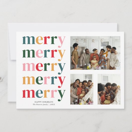 レトロはっきりしたメリーモダンスミニマル3 Photo シーズンカード (正面)