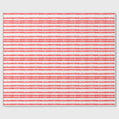 レトロはっきりしたモダンレッドフェスティバルのクリスマス ラッピングペーパー (フラット)