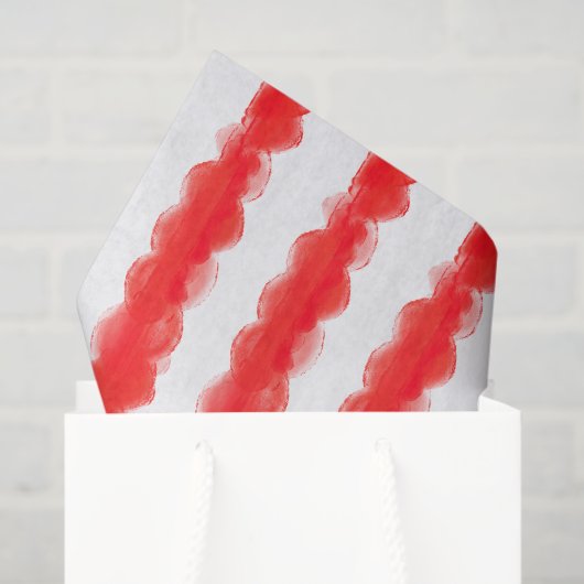 レトロはっきりしたモダンレッドフェスティバルのクリスマス 薄葉紙 (ギフトバッグ)