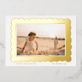 レトロはっきりしたモダンレッドフェスティバル枠 箔シーズンカード (正面)