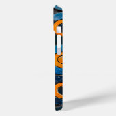 レトロはっきりしたリングや輪とドットパターン電話ケース Case-Mate iPhoneケース (裏面 / 左)