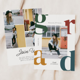 レトロはっきりした写真教室2024年卒業 招待状